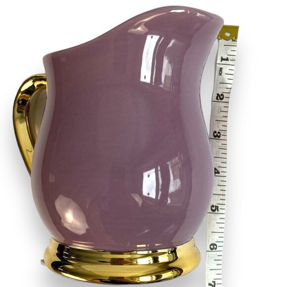 Ceramic Creamer Purple‎ W/ Gold Handle & Trim  Decanter Maximalist Mugs - Picture 8 of 8